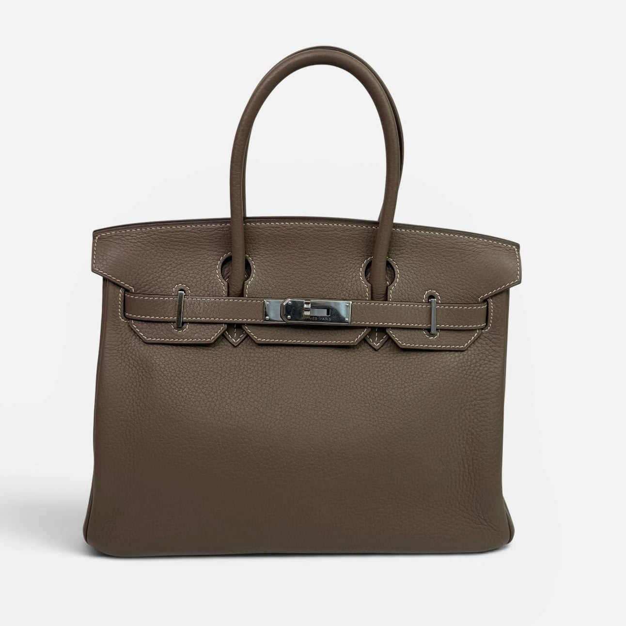 Hermès Birkin 30 In Etoupe Clemence Leather With PHW