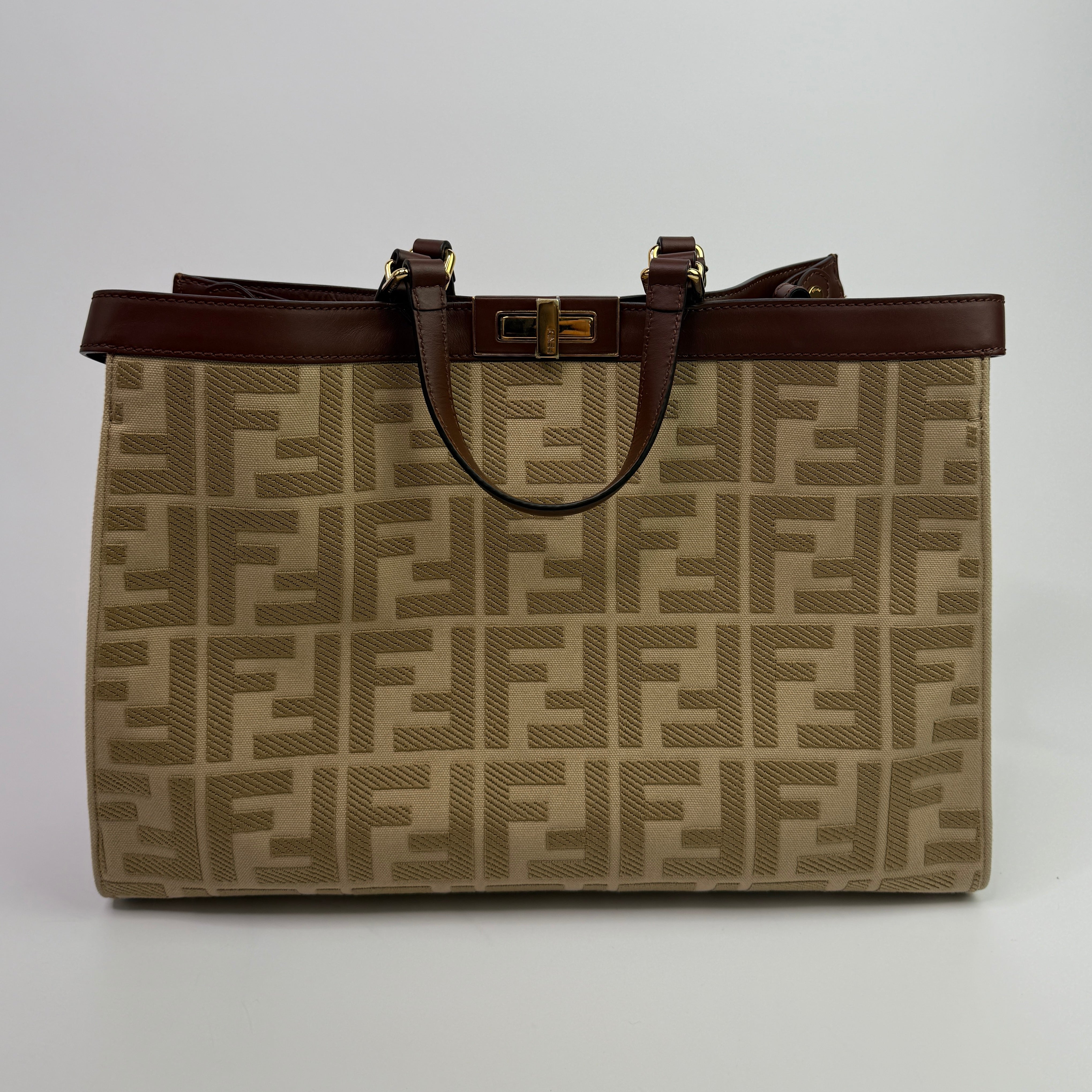 Fendi FF Embroidered Medium Peekaboo X-Tote