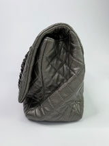 Chanel Airline XXL Classic Flap In Calfskin Leather With RHW