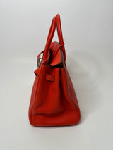 Hermès Birkin 35 Red Togo Leather With Palladium Hardware