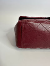 Chanel Red Caviar Maxi Single Flap Bag