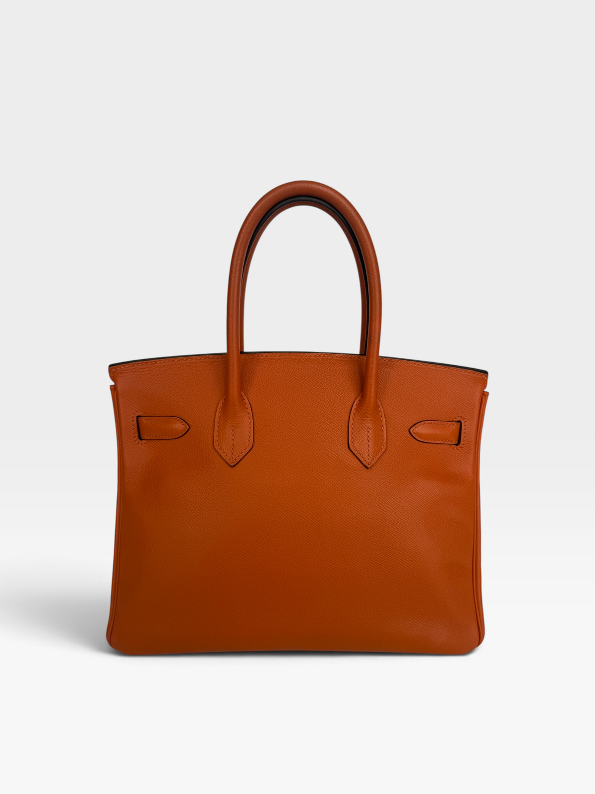 Hermès Birkin 30 In Orange Epsom Leather With Palladium Hardware. 100% authentic and preloved in excellent condition.