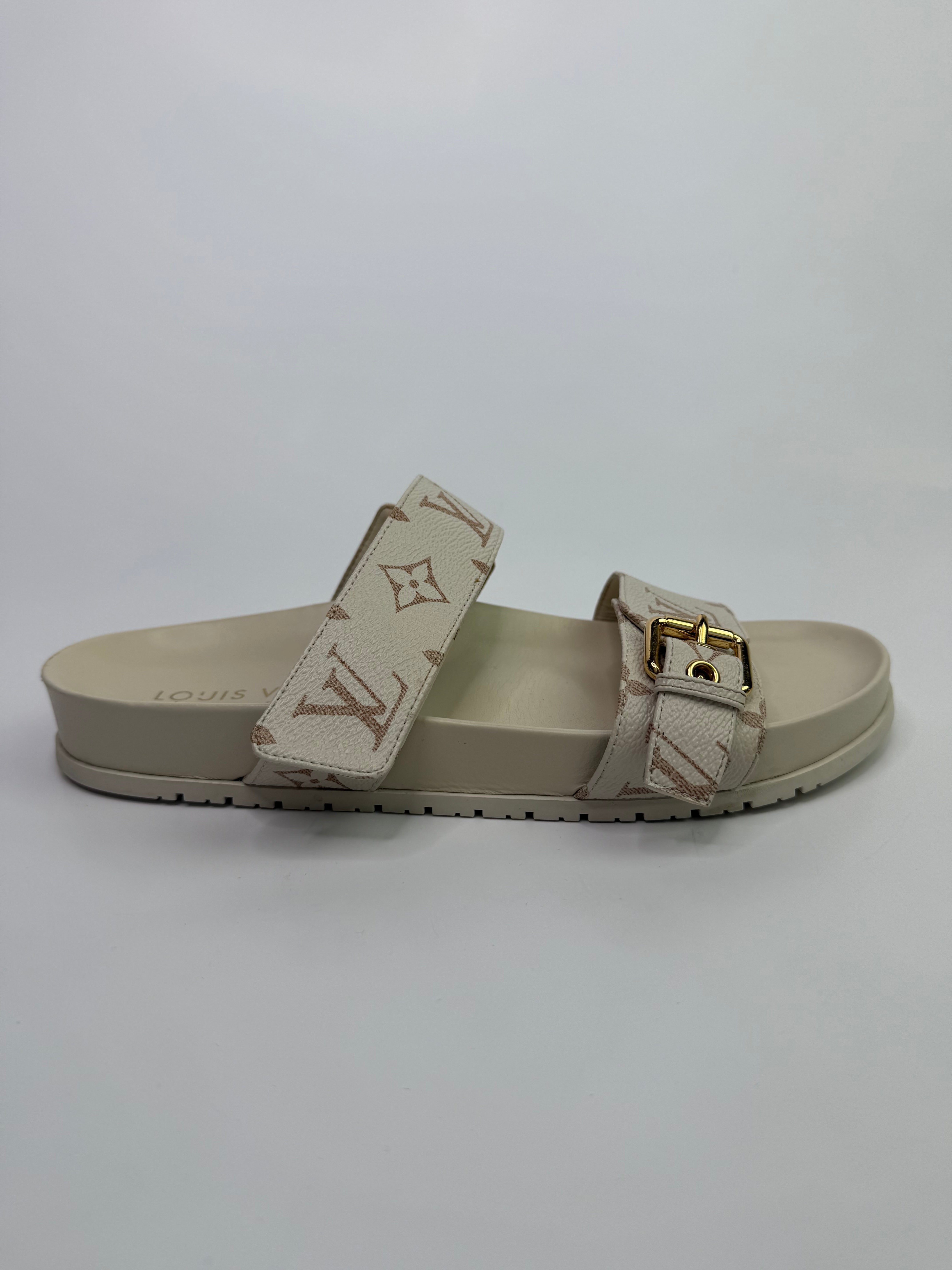 Louis Vuitton Bom Dia Flat  Mules (Size 40/UK7)