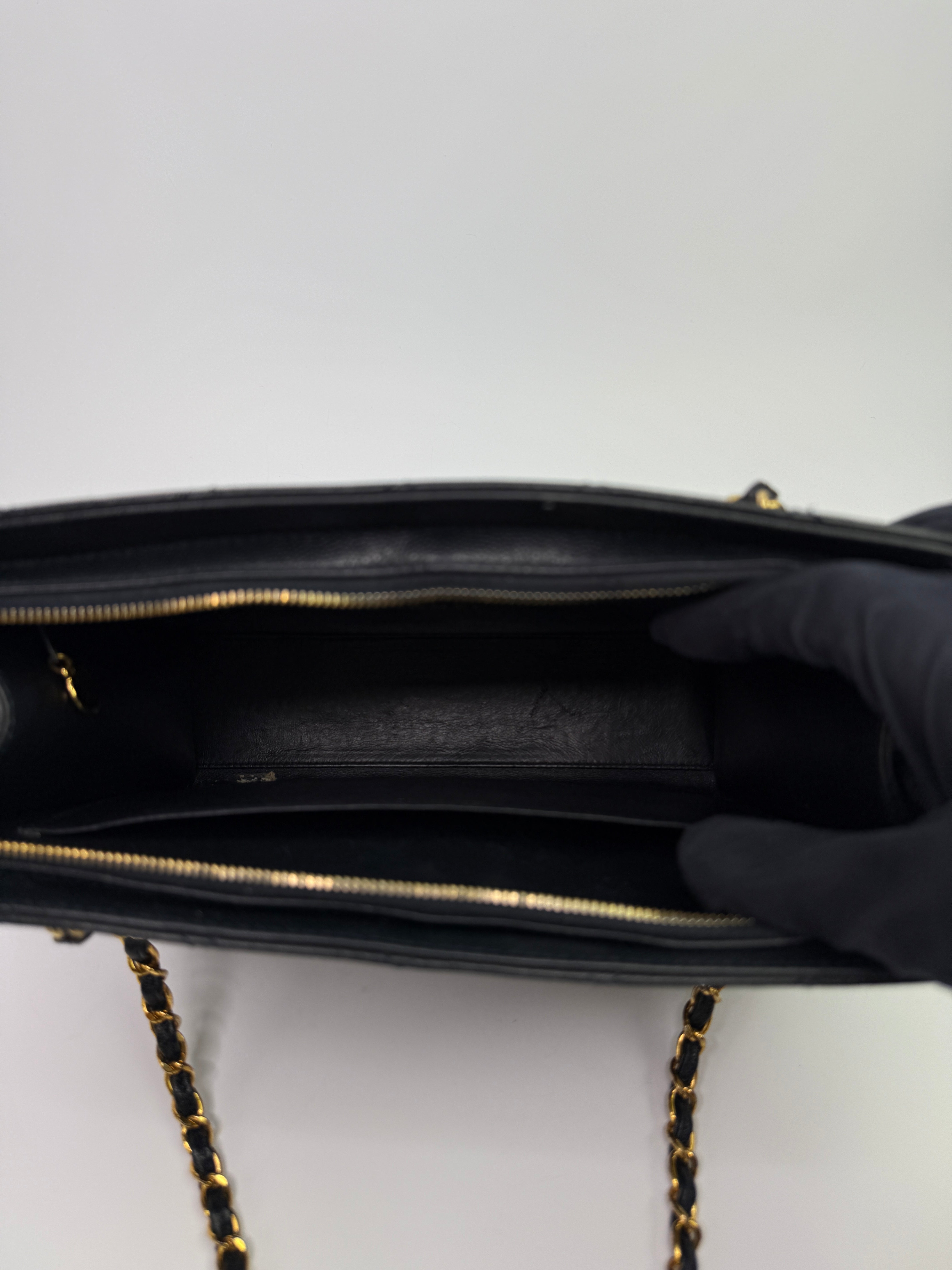 Chanel Vintage Black Caviar Tote Bag