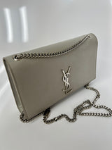 Saint Laurent Medium Kate Bag In Grey