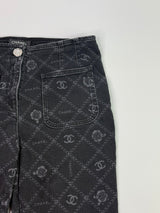 Chanel 23 Metiers D’Art Camellia & CC Logo Jeans (Size 42/UK14)