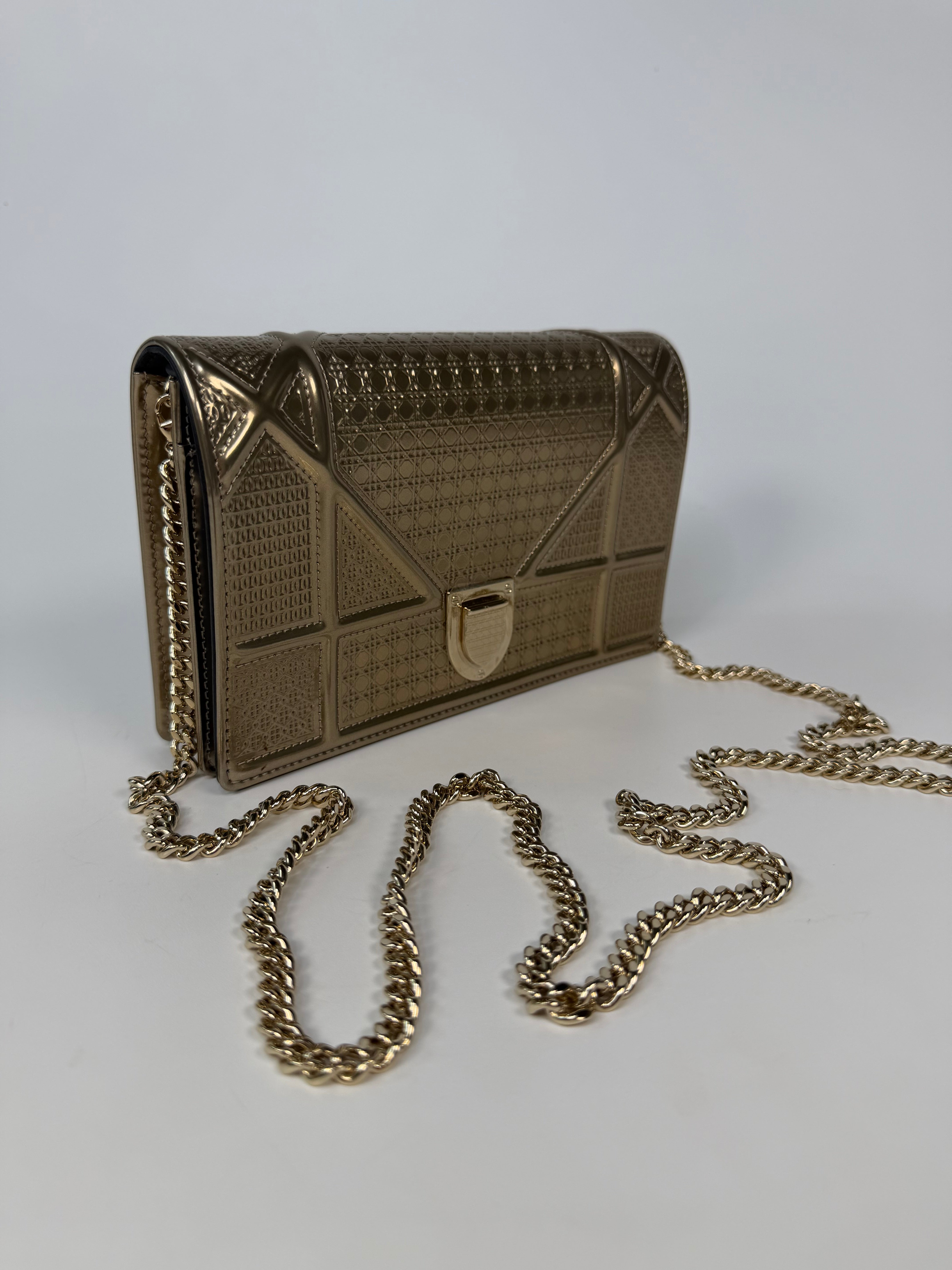 Authentic and preloved Christian Dior Mini Diorama Gold With Gold Hardware . Excellent condition. Verified by Luxe Cheshire 