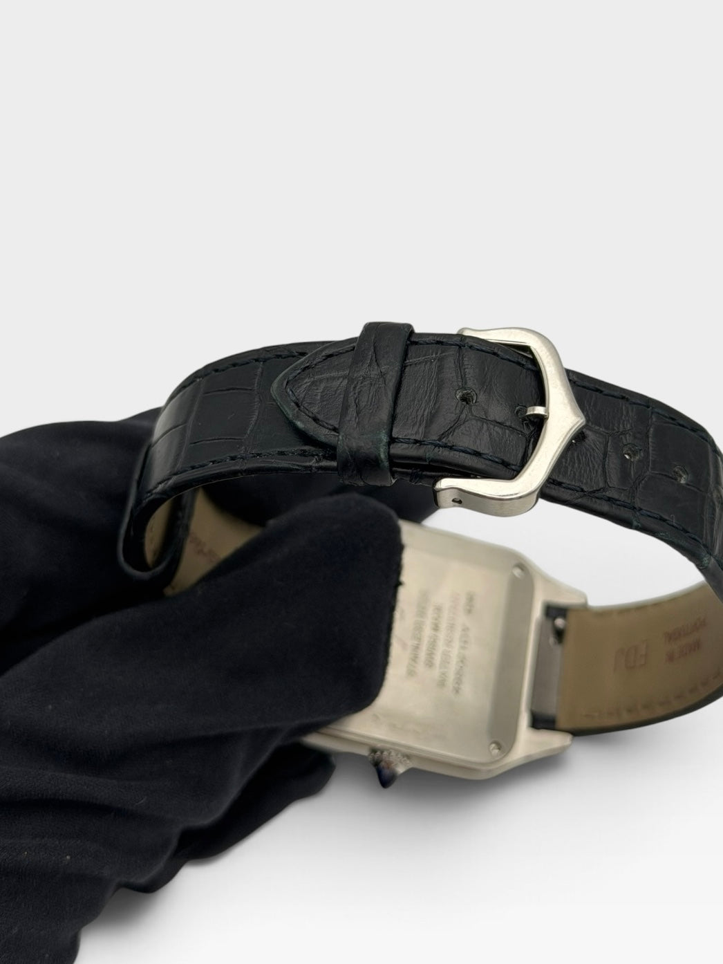 Cartier Large Santos Dumont Watch In Stainless Steel. 100% authentic and preloved in excellent condition