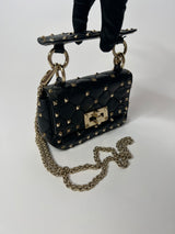 Valentino Garavani Micro Black Rockstud Bag