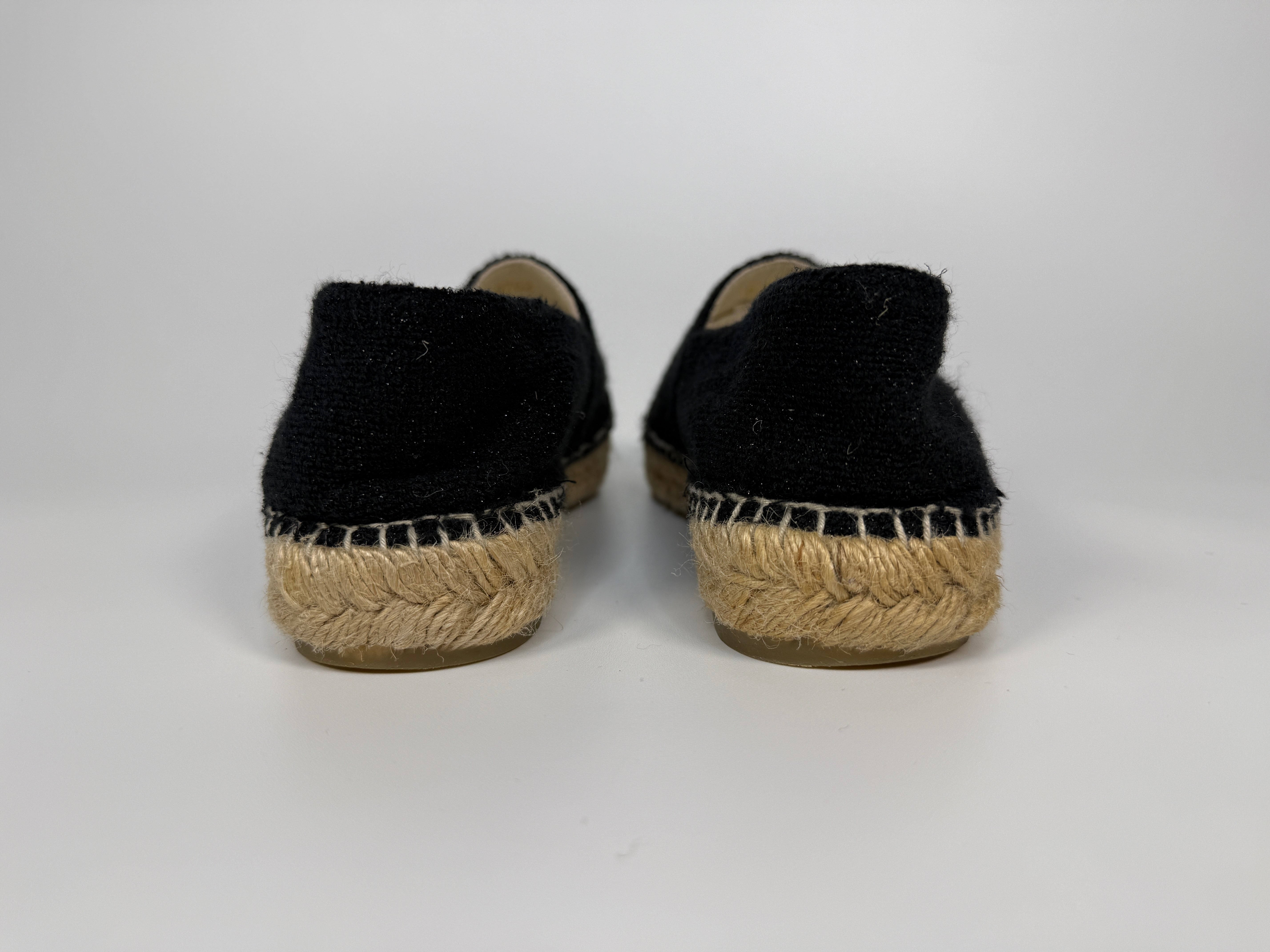 Authentic and preloved Chanel Black Espadrilles (Size 38/UK5) Excellent condition. 100% Authenticity guarantee 