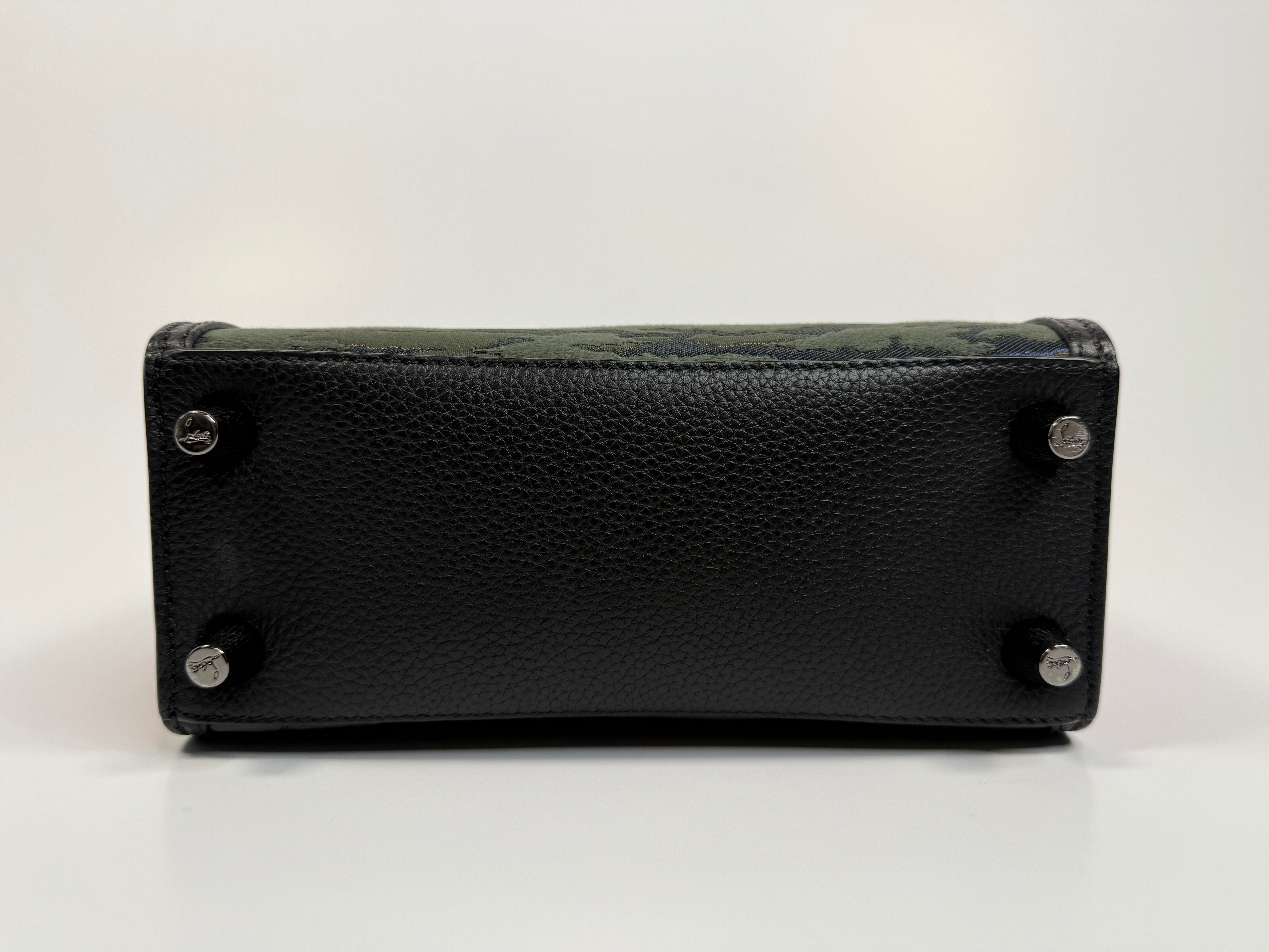 Christian Louboutin Mini Paloma Camo Jacquard Satchel Bag In Green and Black. Authentic, pre loved and excellent condition.