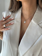 Tiffany & Co Silver Square Pendant Necklace