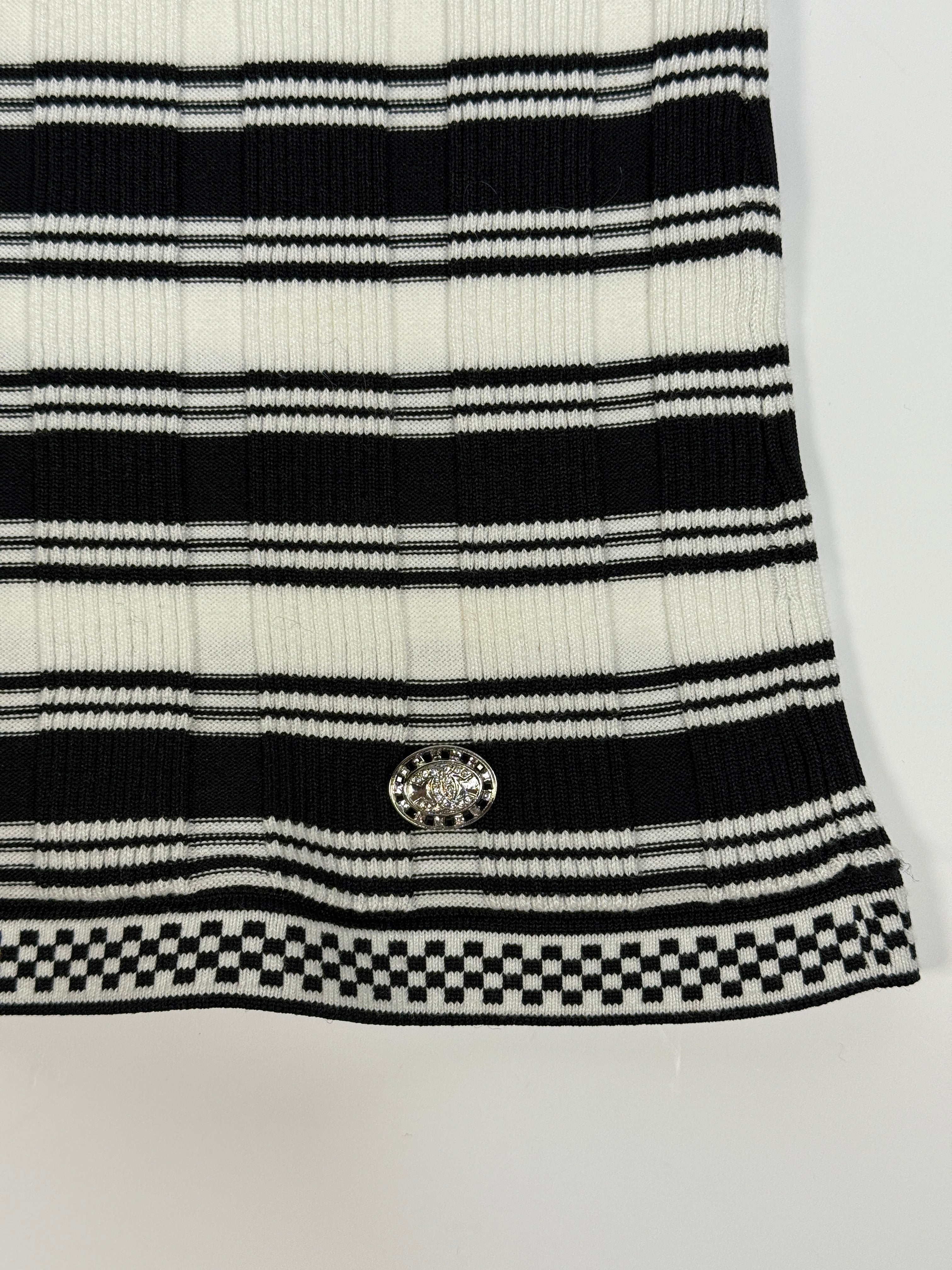 Chanel Logo Trim T-Shirt (Size 38/UK10)