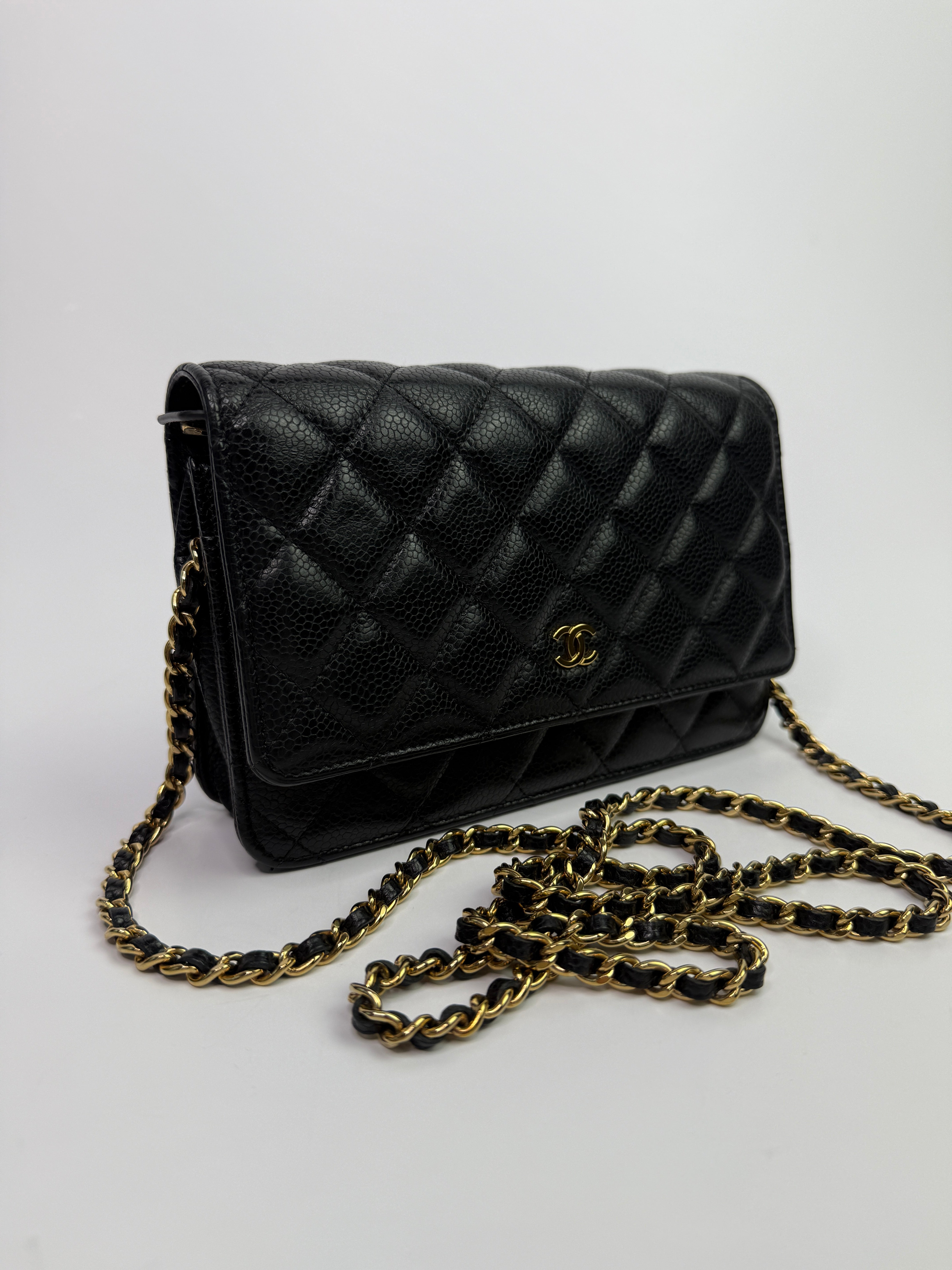 Chanel Wallet On Chain Black Caviar Leather With GHW