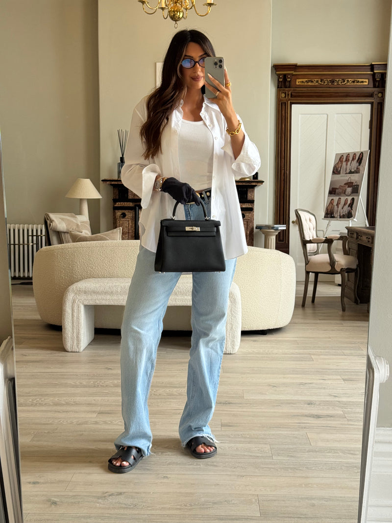 Hermès Kelly 28 Retourne Black Togo Leather With Palladium Hardware