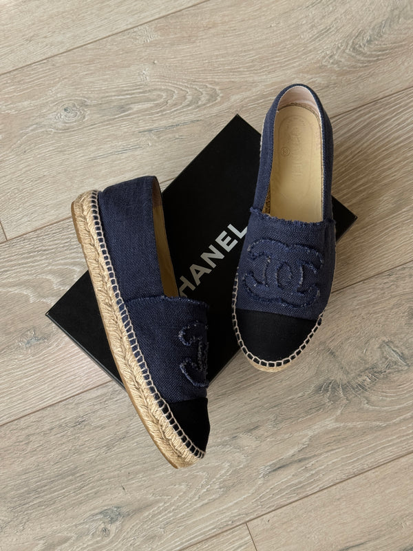 Chanel Blue Denim Espadrilles (Size 41/UK8)