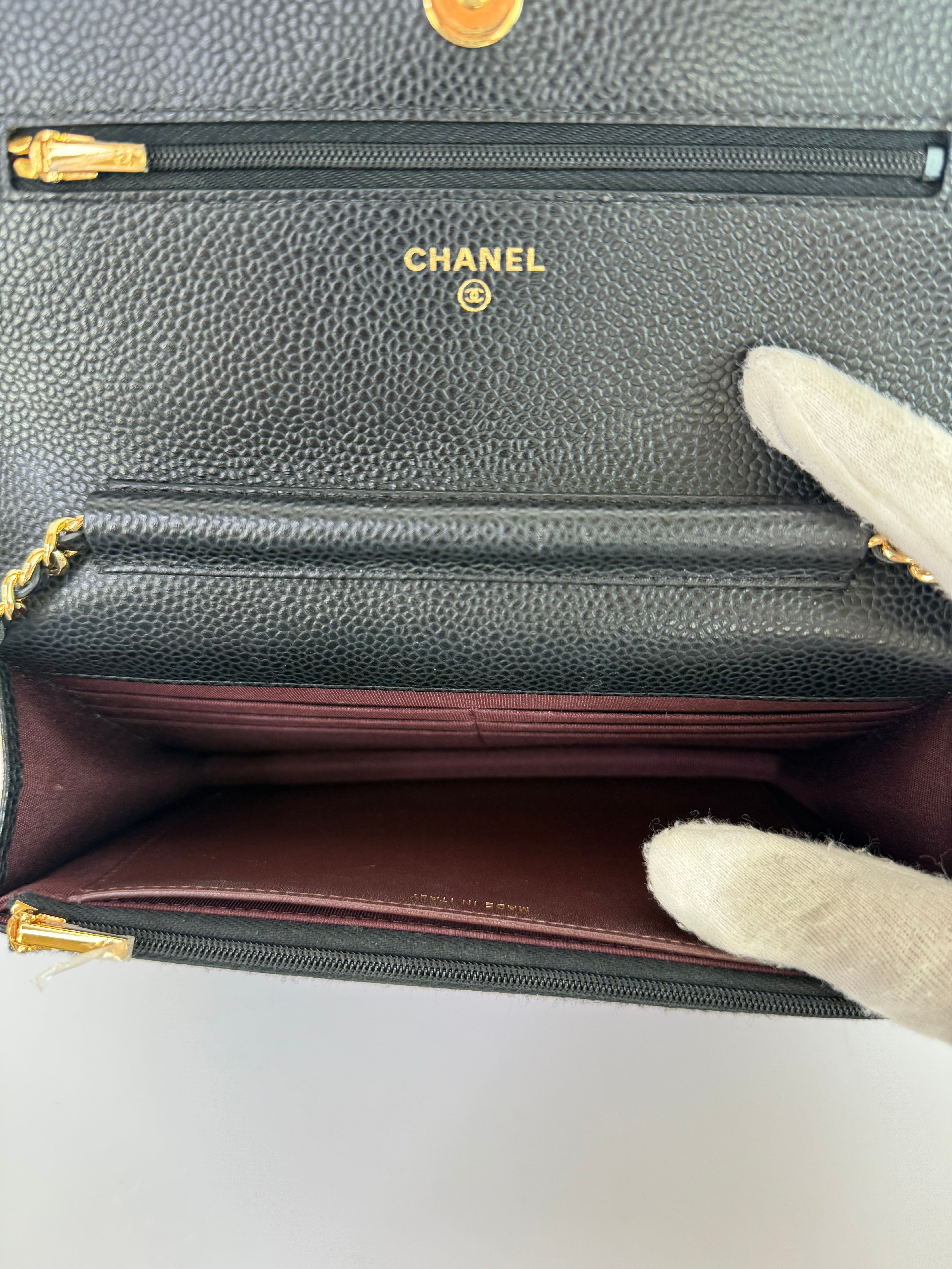 Chanel Wallet On Chain Black Caviar Leather With GHW