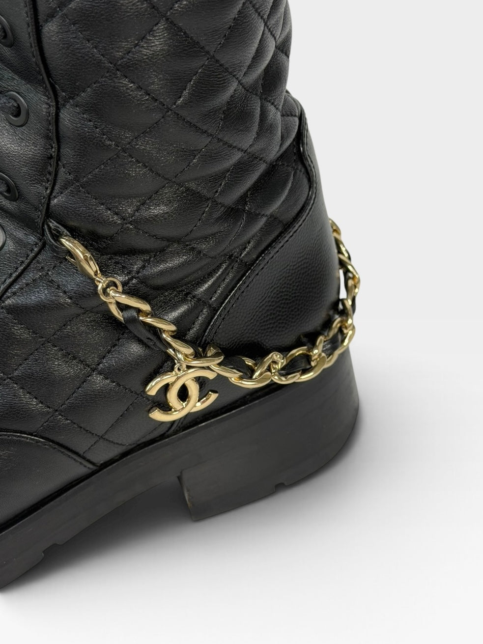 Chanel Biker Boots (Size 40.5 /UK 7.5) 100% authentic and preloved in excellent condition 