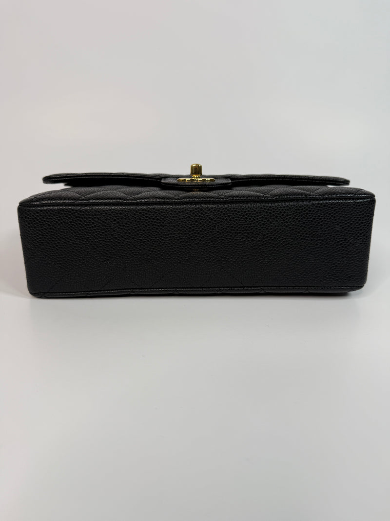 Chanel Medium Classic Double Flap Black Caviar With GHW