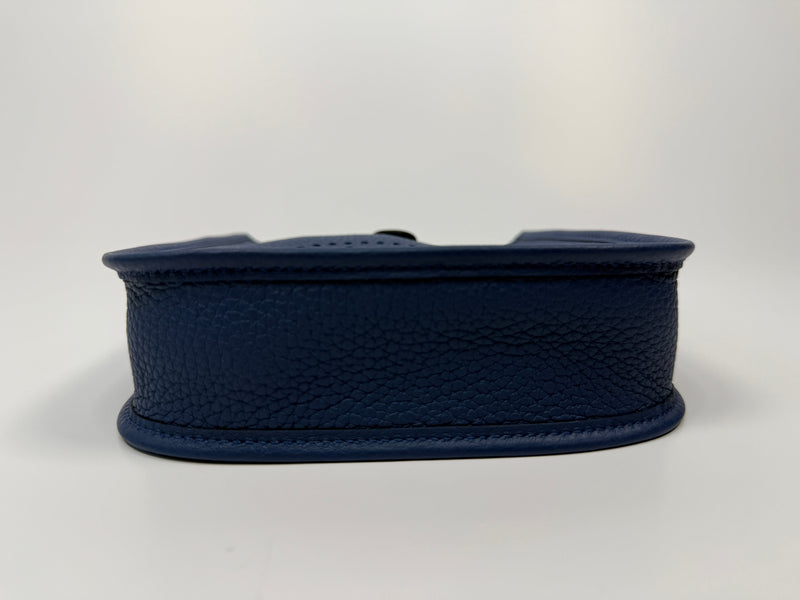 Hermès Evelyne TPM In Blue Tie With PHW