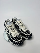 Chanel Black and White Logo Sneakers (Size 40 /UK 7)