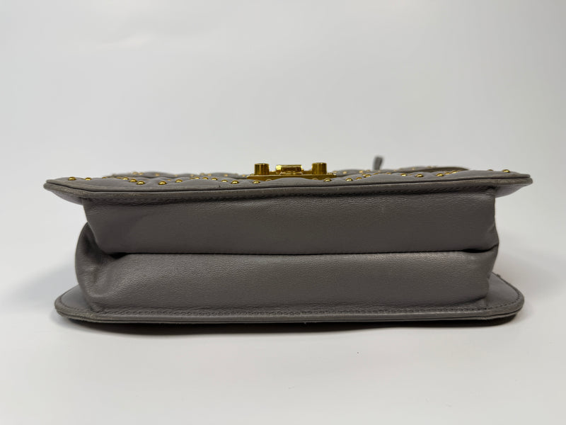 Christian Dior Lambskin Cannage Studded Dioraddict Shoulder Bag