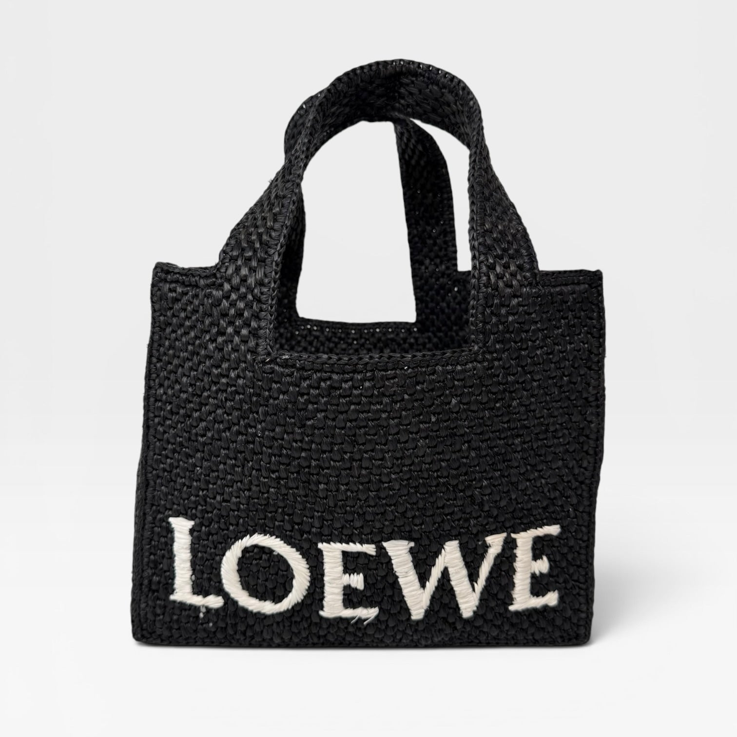 Loewe Mini Raffia Basket Bag