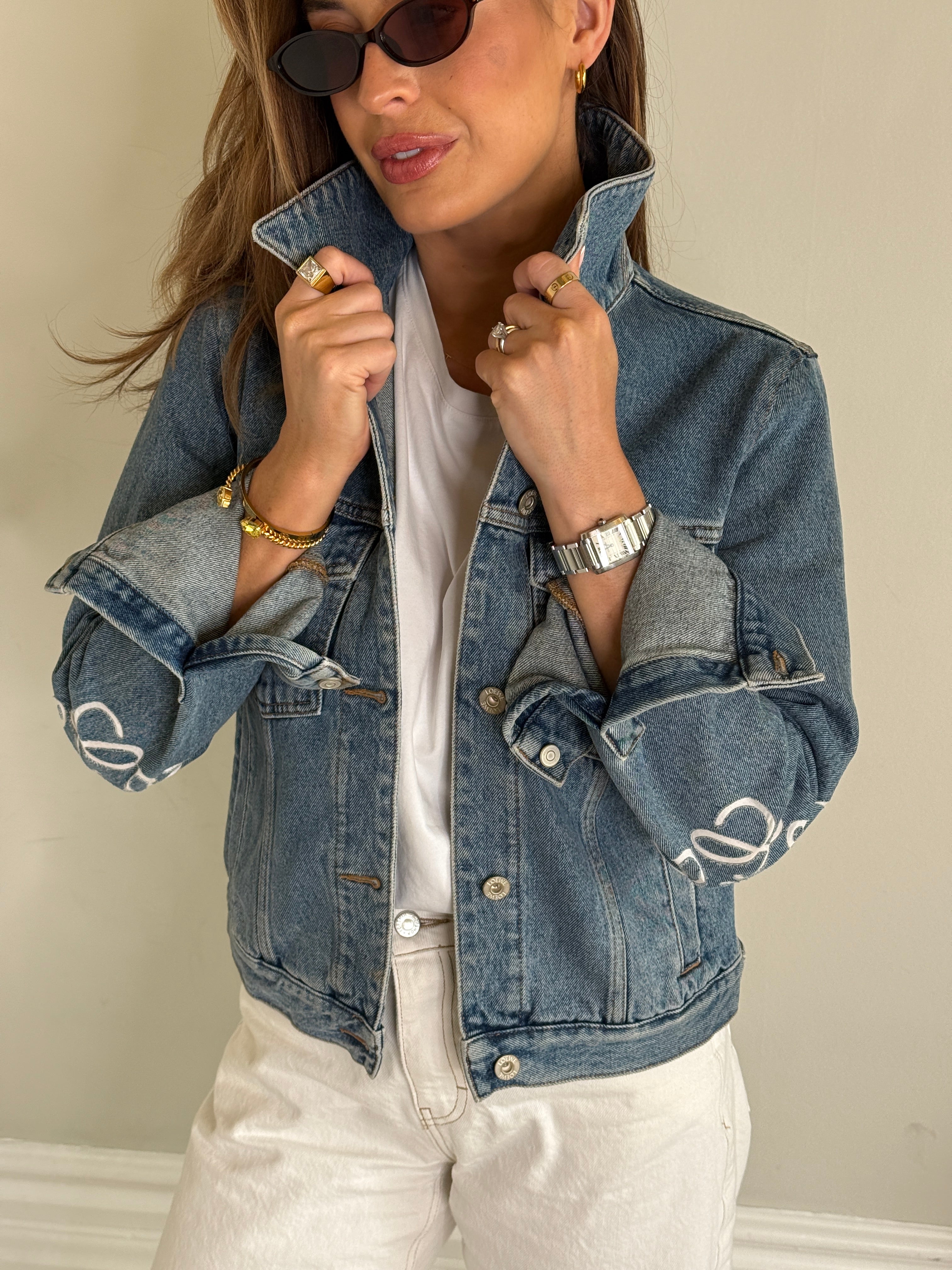 Loewe Anagram Denim Jacket  (Size 38/UK10) In excellent condition. 100% Authenticity Guarantee 