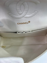 Chanel Medium Vintage Classic Flap In White Lambskin GHW