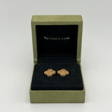 Van Cleef & Arpels Vintage Alhambra Hammered 18K Yellow Gold Earrings