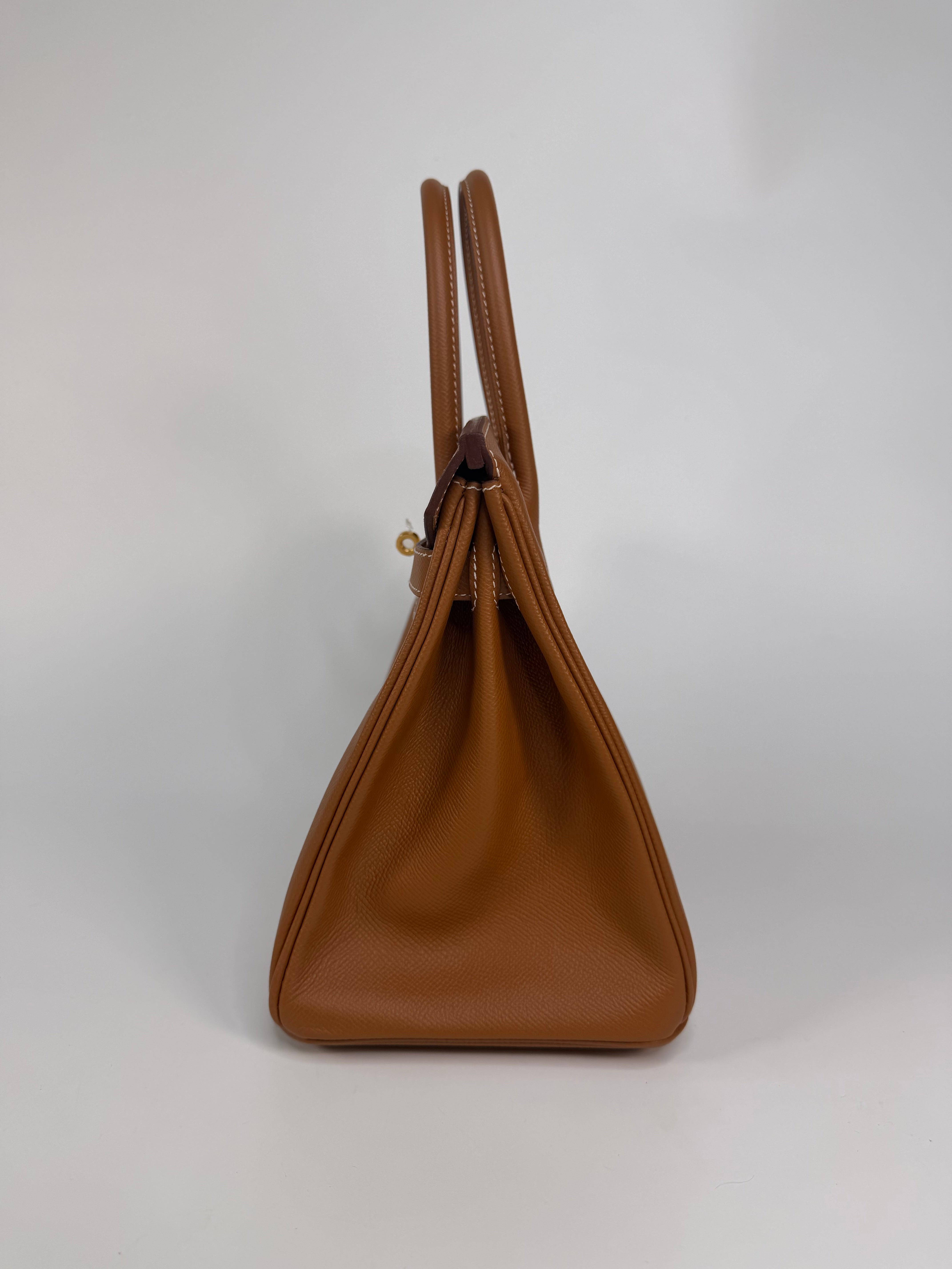 Hermès Birkin 30 In Gold Epsom Leather With Gold Hardware. Authentic and preloved in excellent condition. 