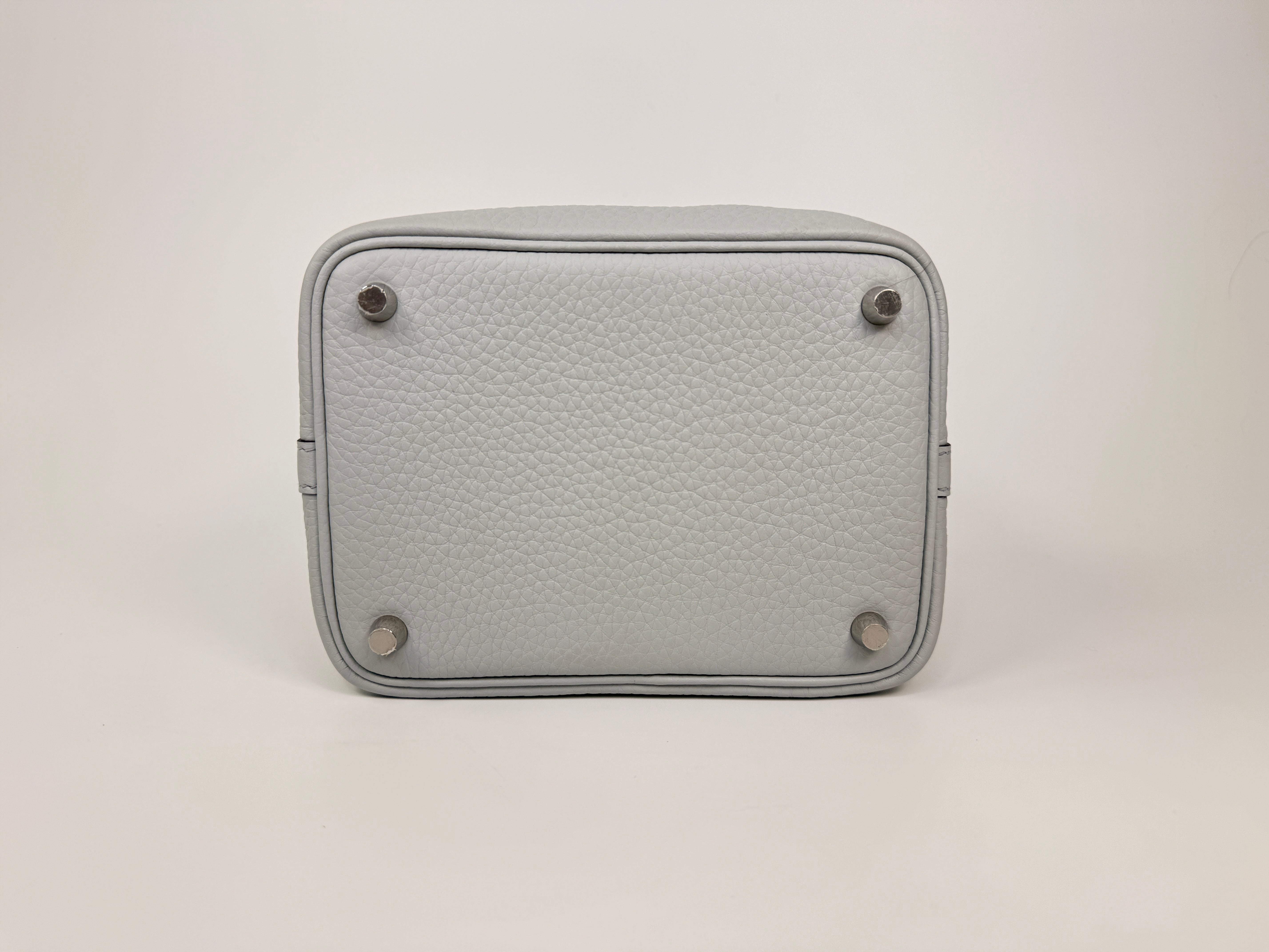 Hermès Picotin 18 In Bleu Pale Clemence Leather With Palladium Hardware