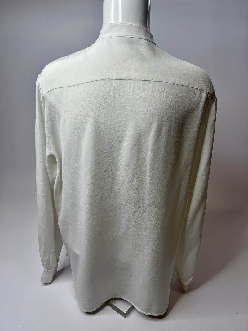Givenchy Tie-neck Silk Crepe De Chine Blouse ( Size 38 / UK 10)