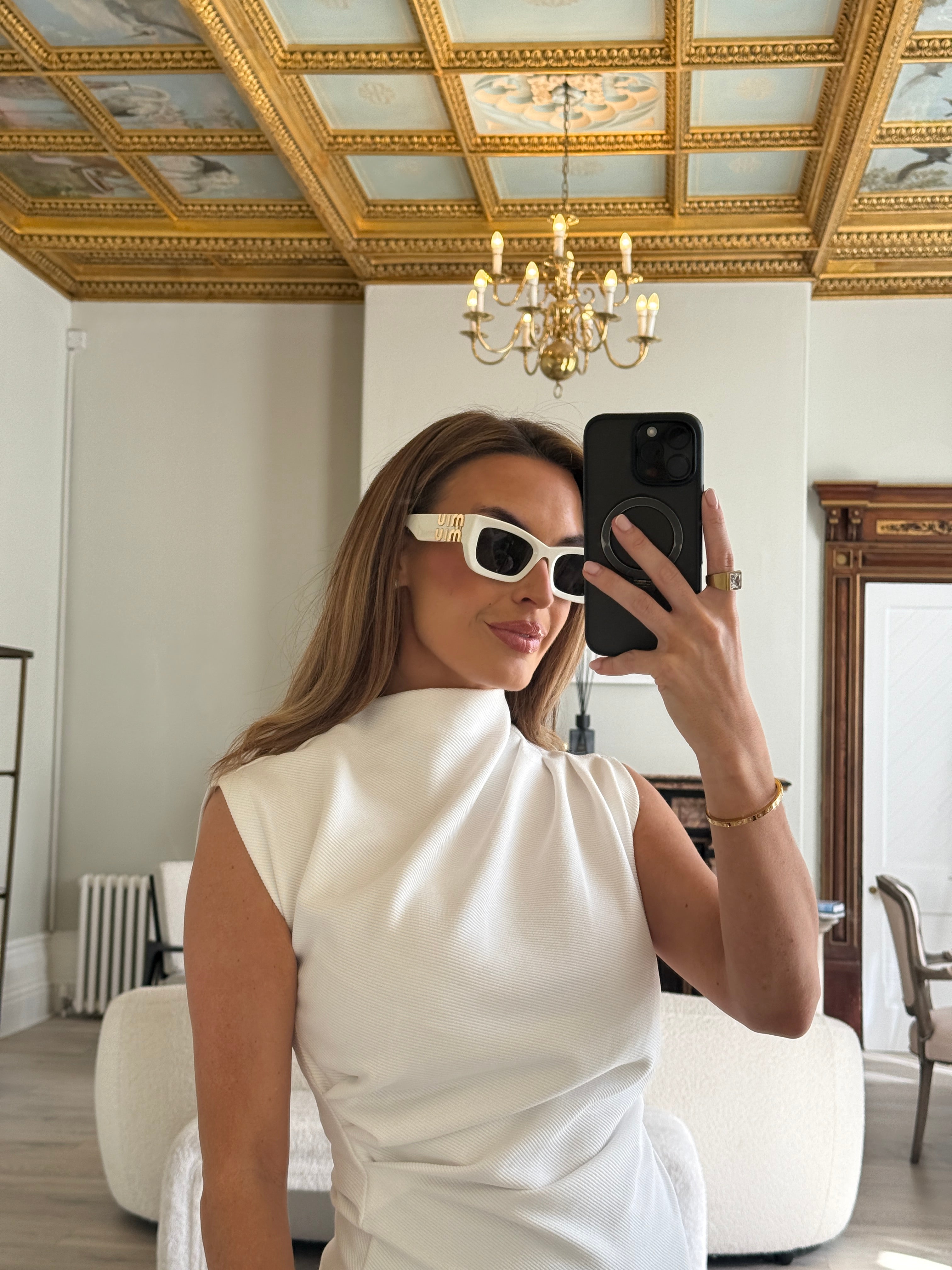 MiuMiu White logo sunglasses, Authentic and preloved. 100% Authenticity guarantee 