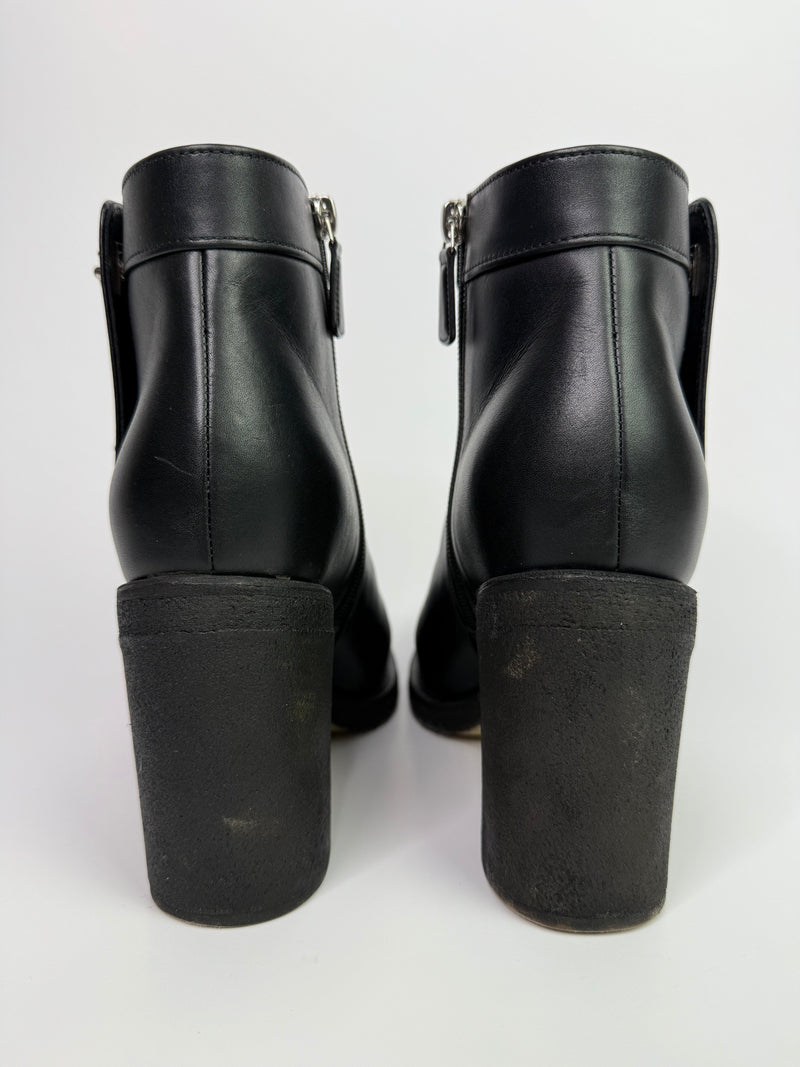 Chanel CC Turnlock Ankle Boots (Size 39/UK6)