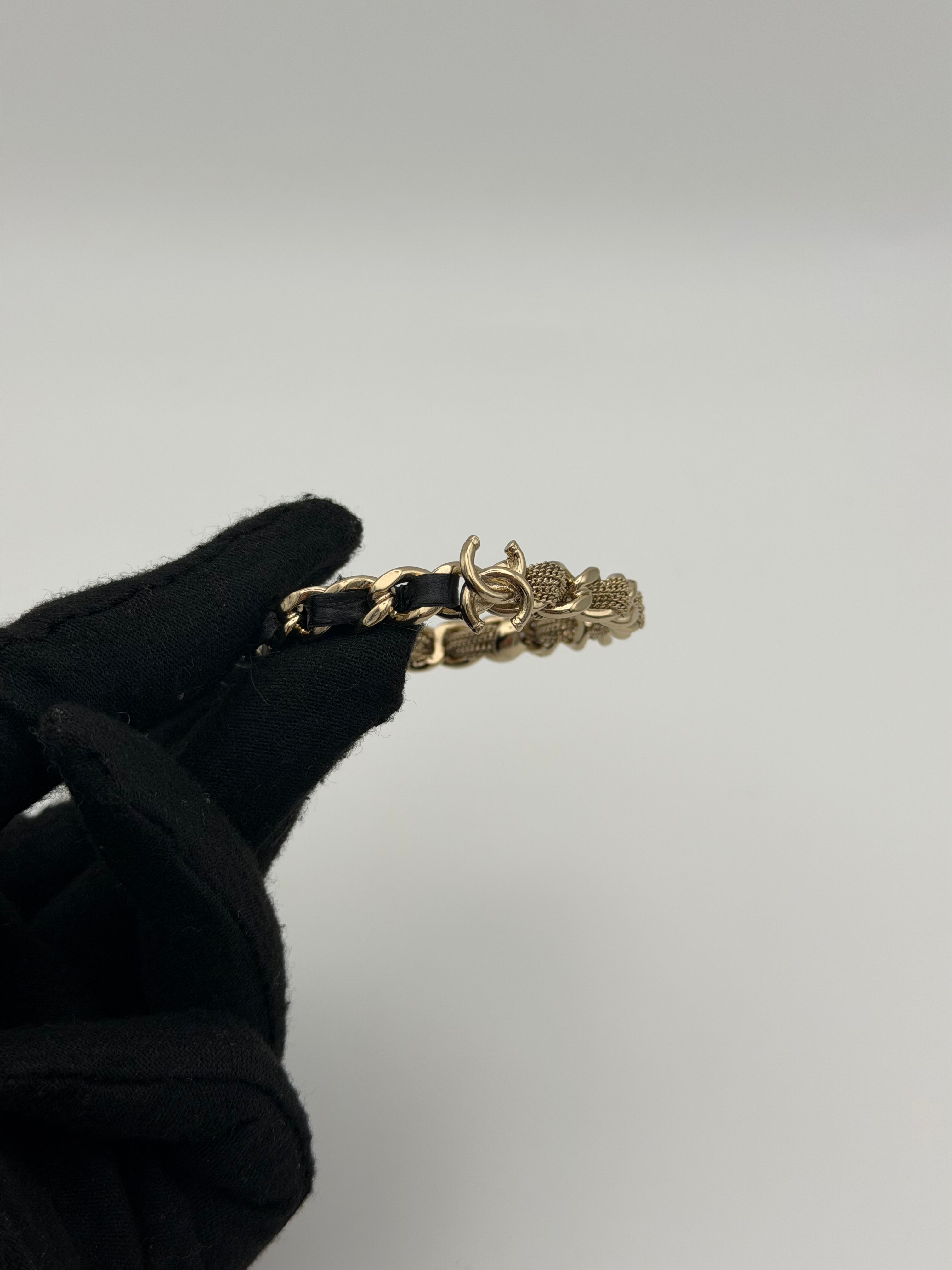 Chanel Statement Hoop Earrings In Gold-Tone Metal 100% authentic and preloved in excellent condition