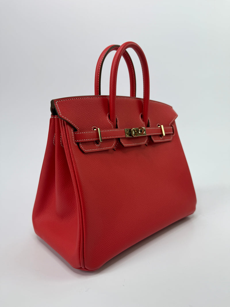 Hermès Birkin 25 In Candy Rose Jaipur Epsom With Permabrass Hardware