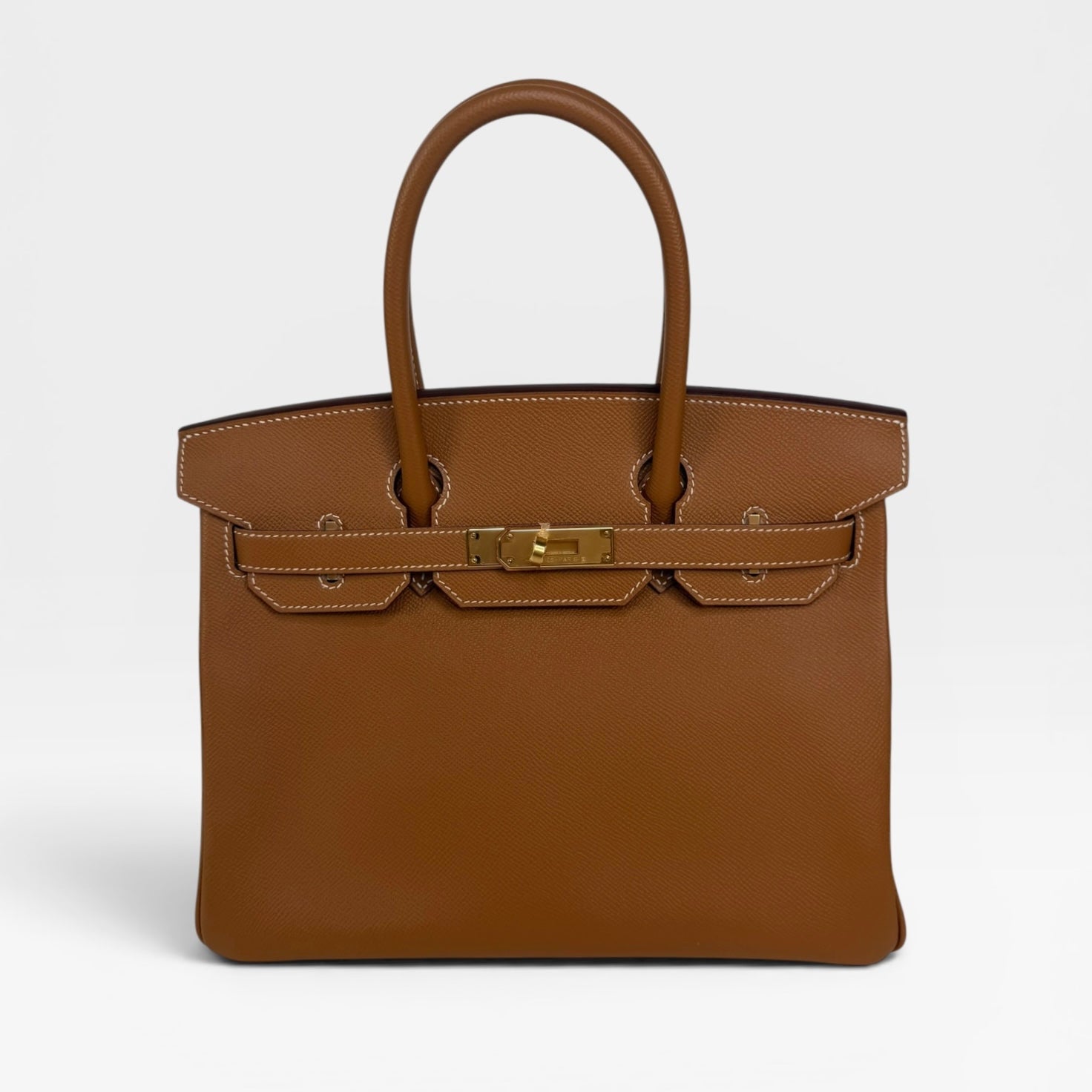 Hermès Birkin 30 In Gold Epsom Leather With Gold Hardware. Authentic and preloved in excellent condition. 