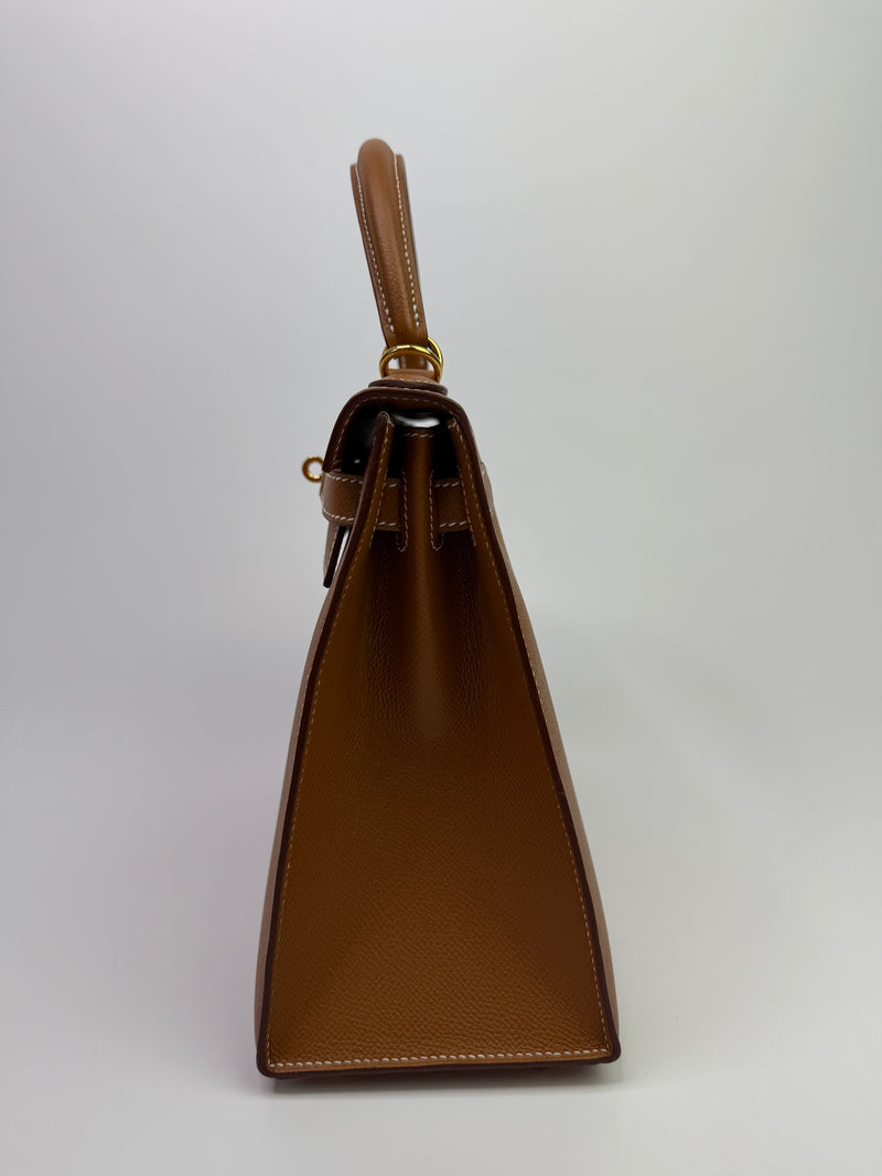 Hermès Kelly 28 Gold Sellier Epsom Leather With GHW