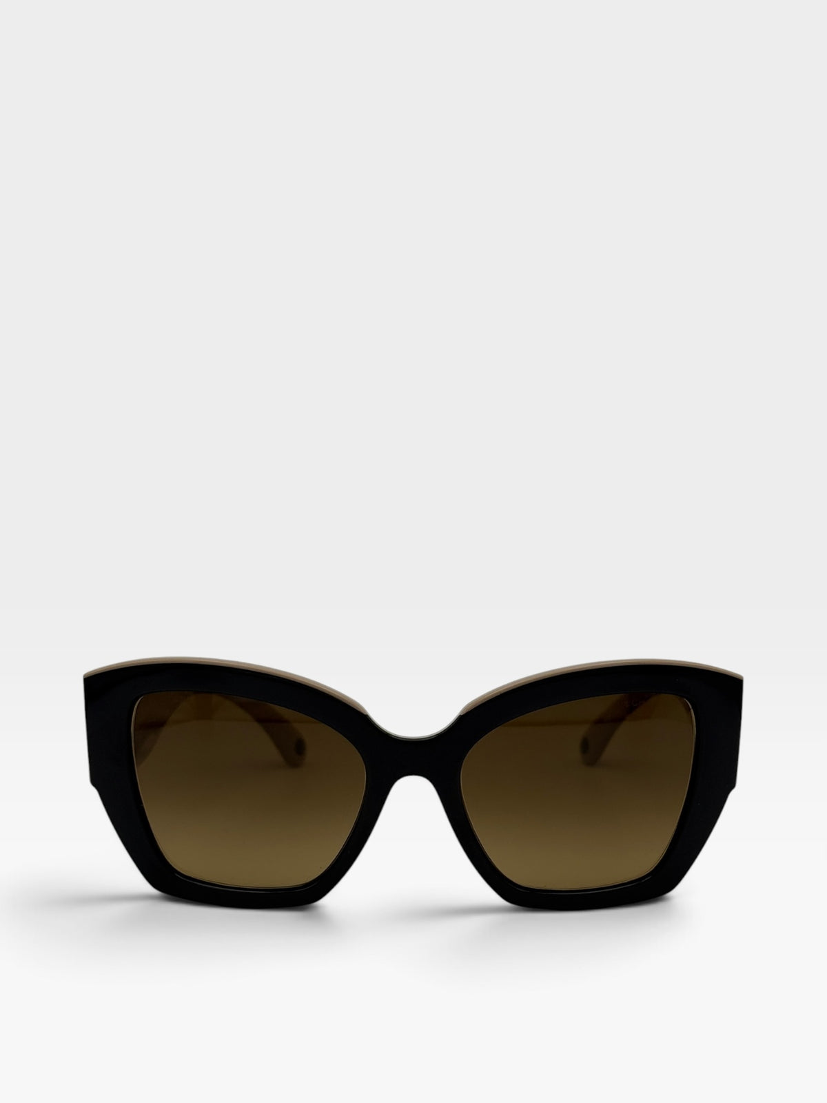 Chanel Butterfly Sunglasses In Beige & Black. 100% authentic and preloved in excellent condition