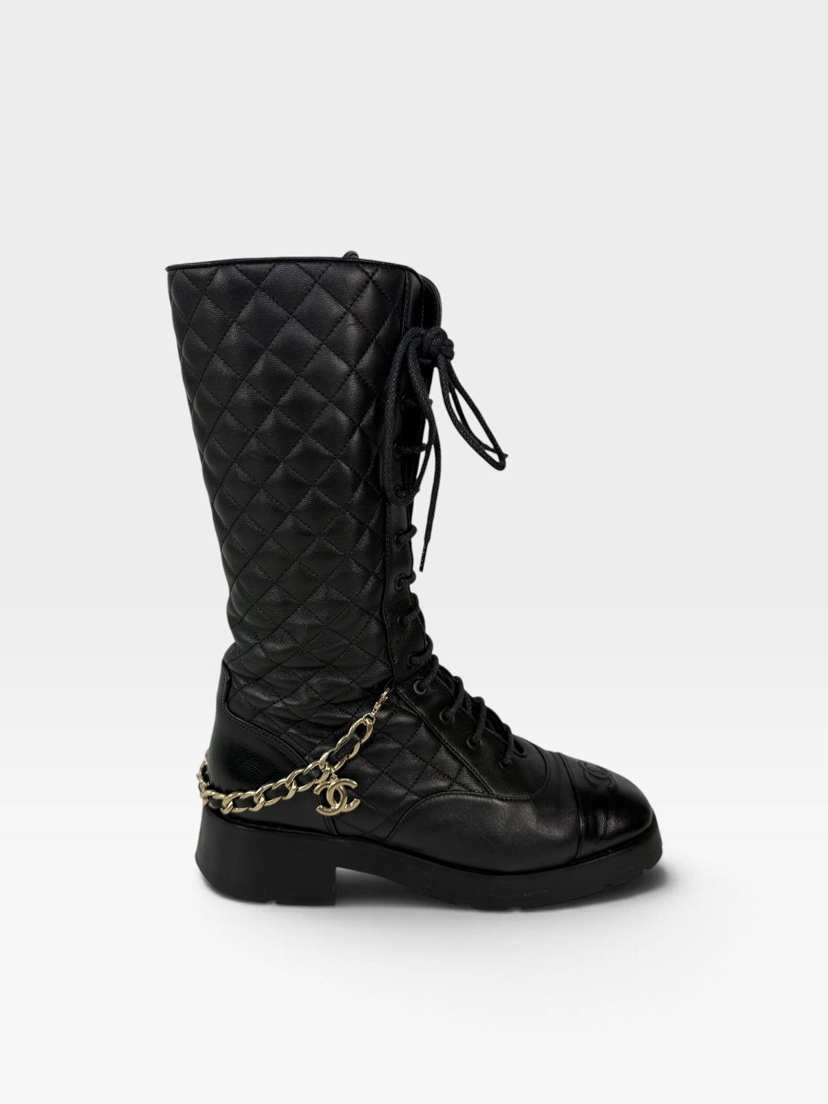 Chanel Biker Boots (Size 40.5 /UK 7.5) 100% authentic and preloved in excellent condition 
