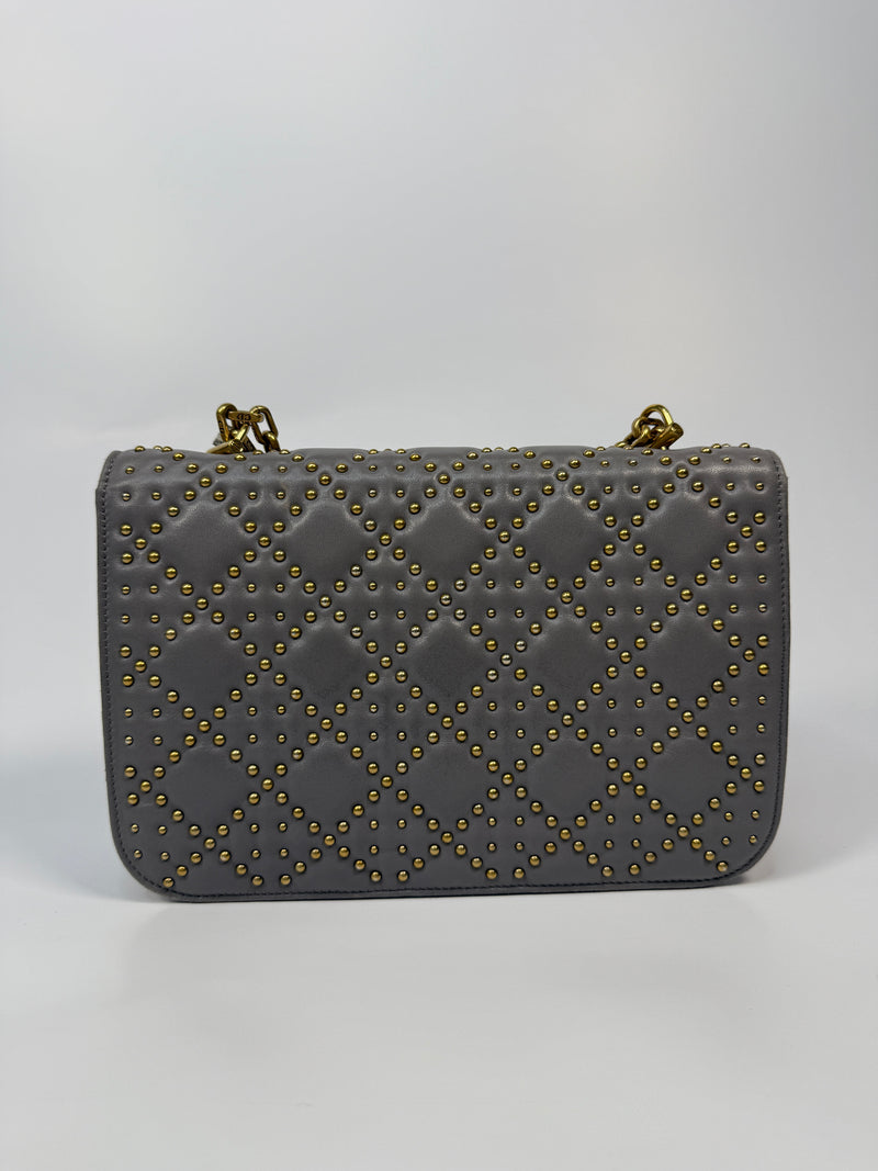 Christian Dior Lambskin Cannage Studded Dioraddict Shoulder Bag