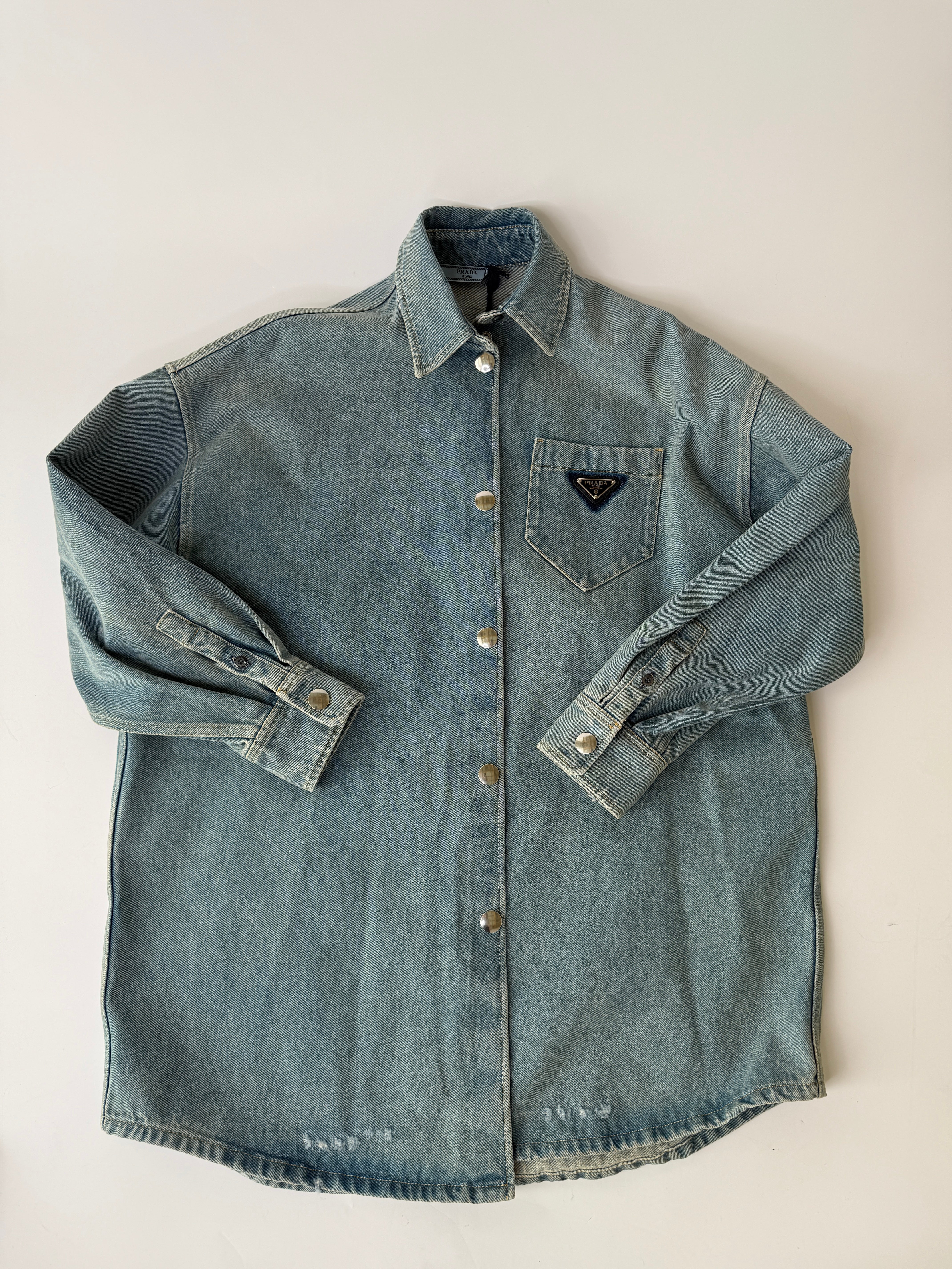 Prada Oversized Denim Shirt Dress (Size 38/UK6)