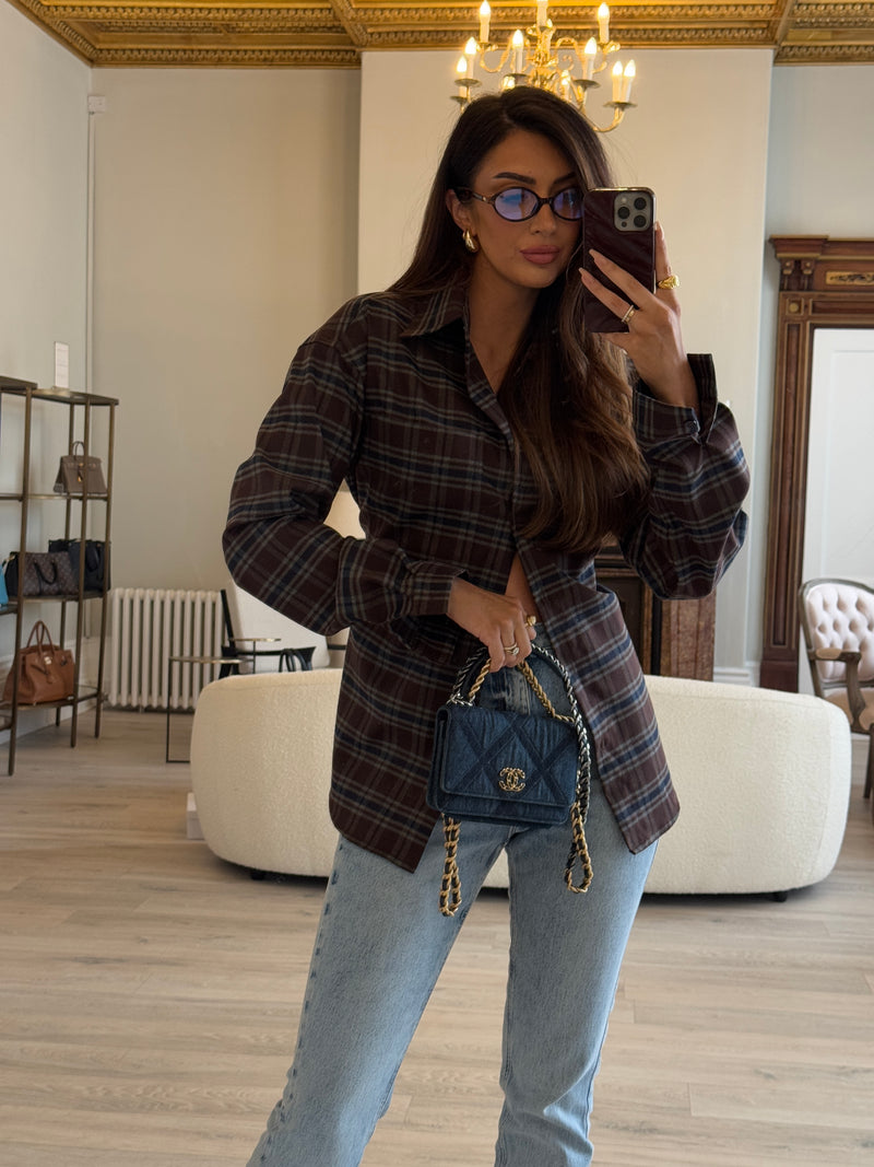 Chanel Denim Quilted 19 Wallet On Chain