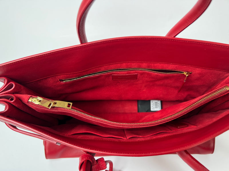 Saint Laurent Sac De Jour In Red Leather
