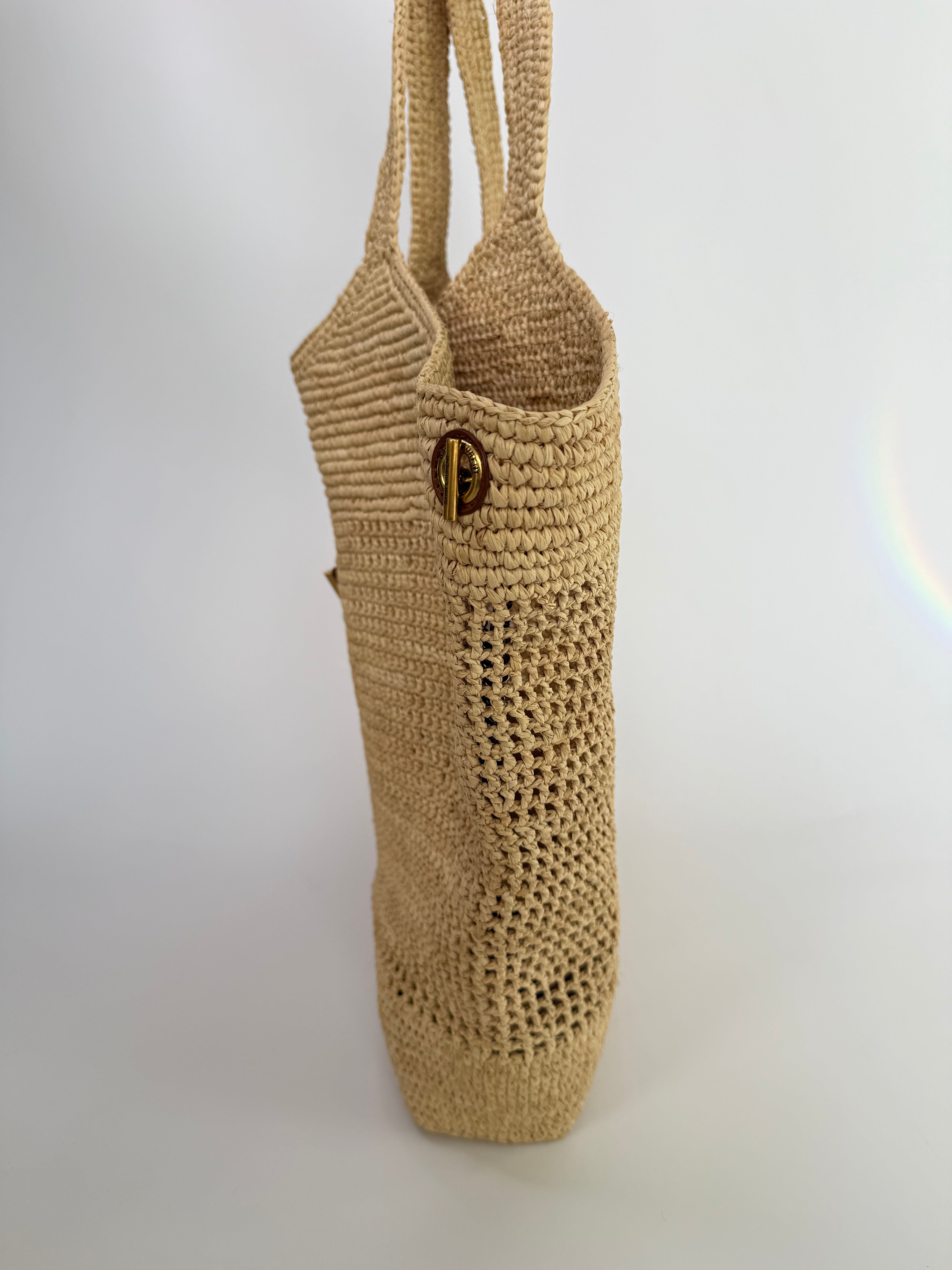 Saint Laurent ICare Raffia Maxi Bag