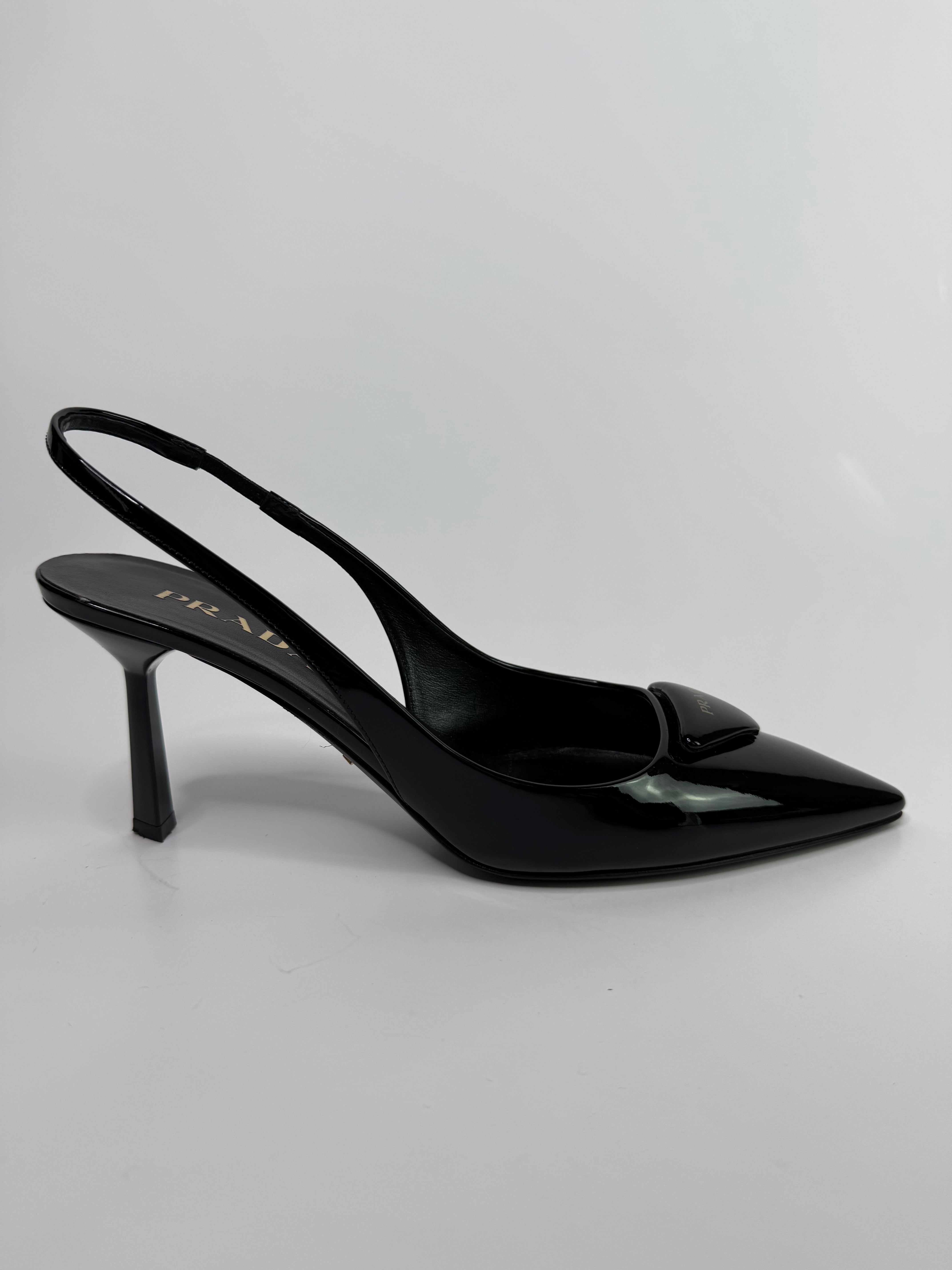 Prada Brushed Leather Slingback Pumps(Size 40/UK7)