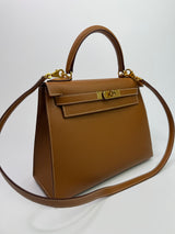 Hermès Kelly 28 Gold Sellier Epsom Leather With GHW