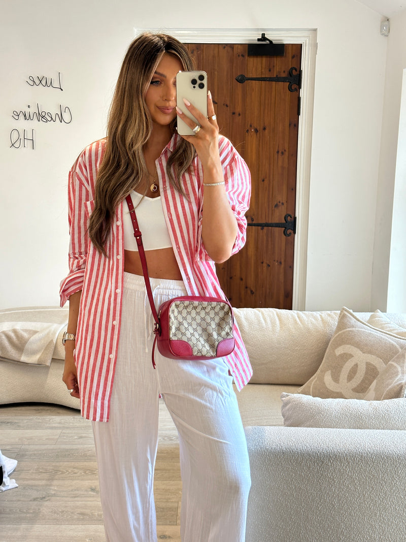Gucci Bree Monogram/Red Cross Body Bag