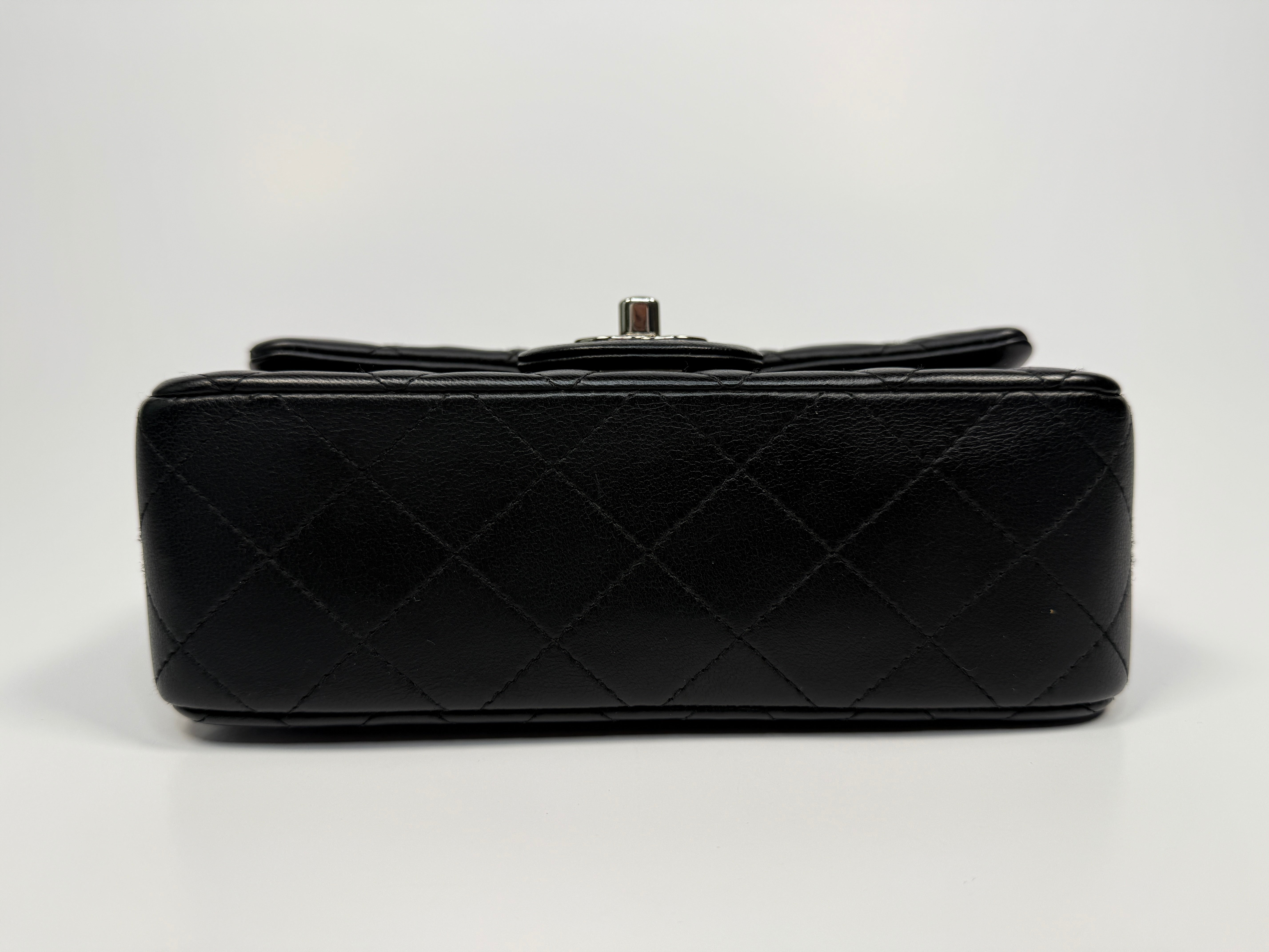 Chanel Mini Rectangle In Black Lambskin With SHW